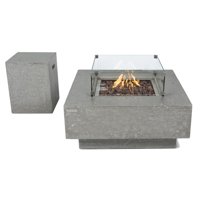 lavish concrete propane natural gas fire pit outdoor