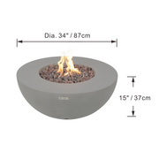 Modeno Roca Fire Table dimensions