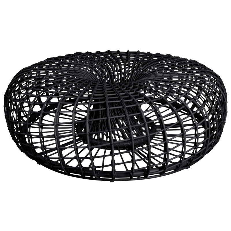Cane line Nest coffee table footstool large Aluminium Weave lava grey