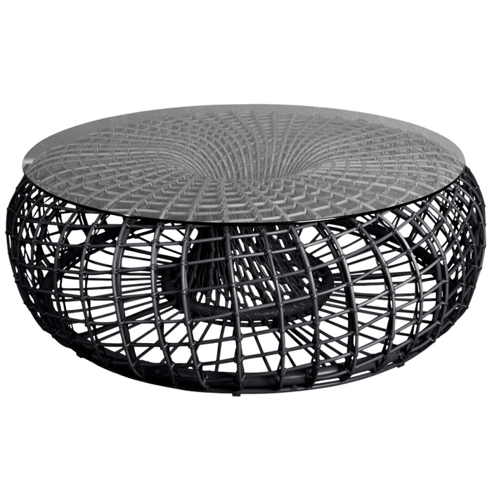 Caneline-Nest-lava-grey-coffee-table-footstool-large-dia-130cm