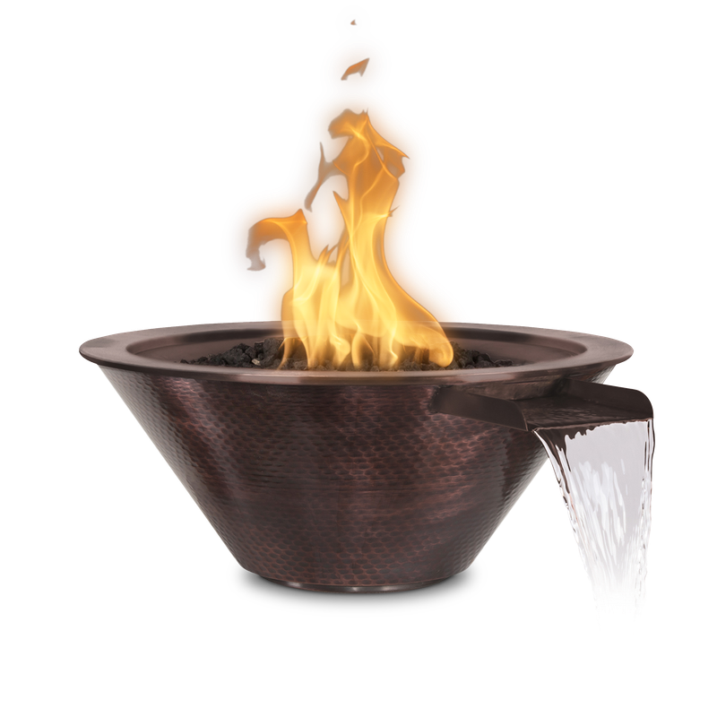 Copper fire water bowl outdoor