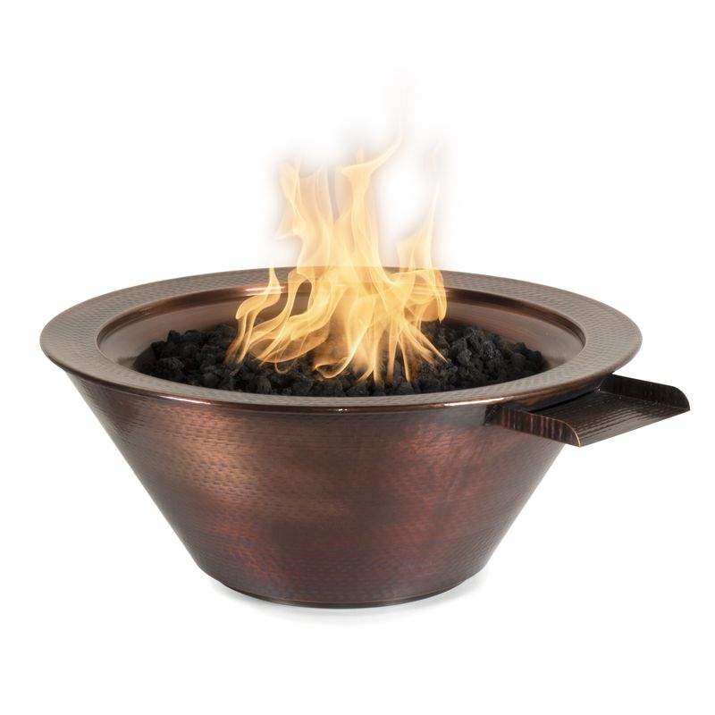 Copper fire water bowl outdoor