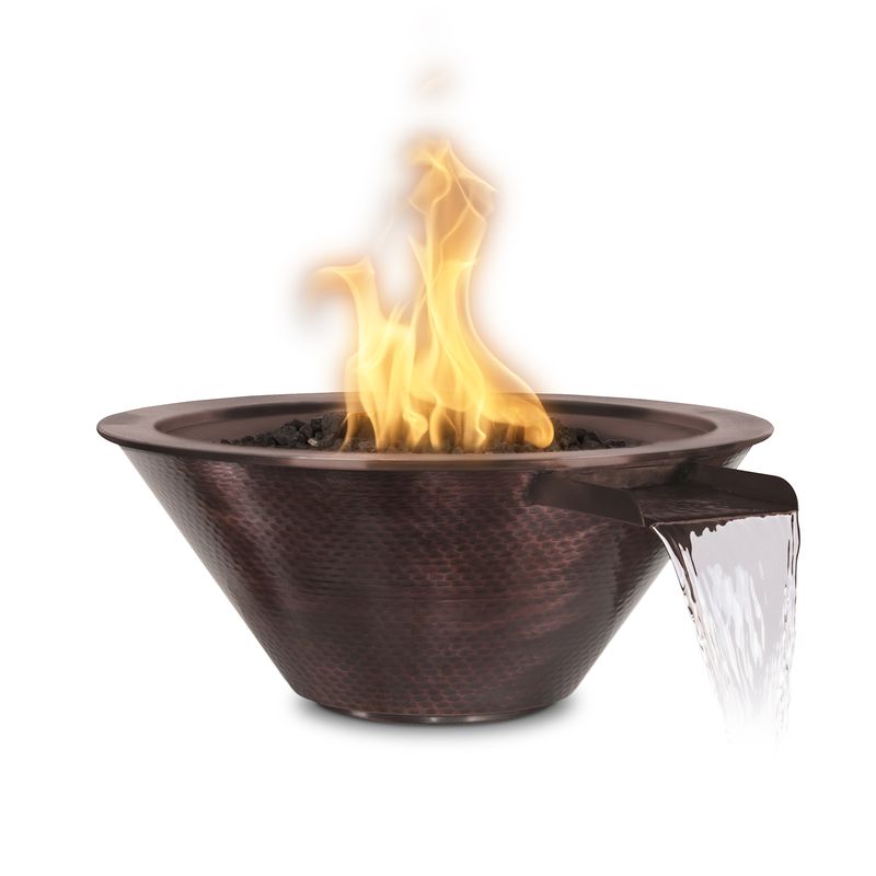Copper fire water bowl outdoor