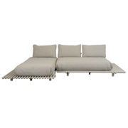 sticks platform sofa w/ chaise lounge Sand aluminium Desert sand Cane-line Rise cushion