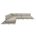 sticks platform corner sofa large aluminium Desert sand Cane-line Rise cushion