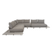 sticks platform corner sofa large Sand aluminium Light brown Cane-line Rise cushion