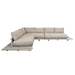 sticks platform corner sofa large Sand aluminium Sand Cane-line Natté cushion