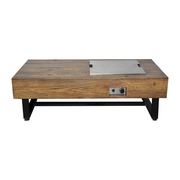 elementi 20.7" square stainless steel outdoor fire pit lid accessories protection OFG103-SS