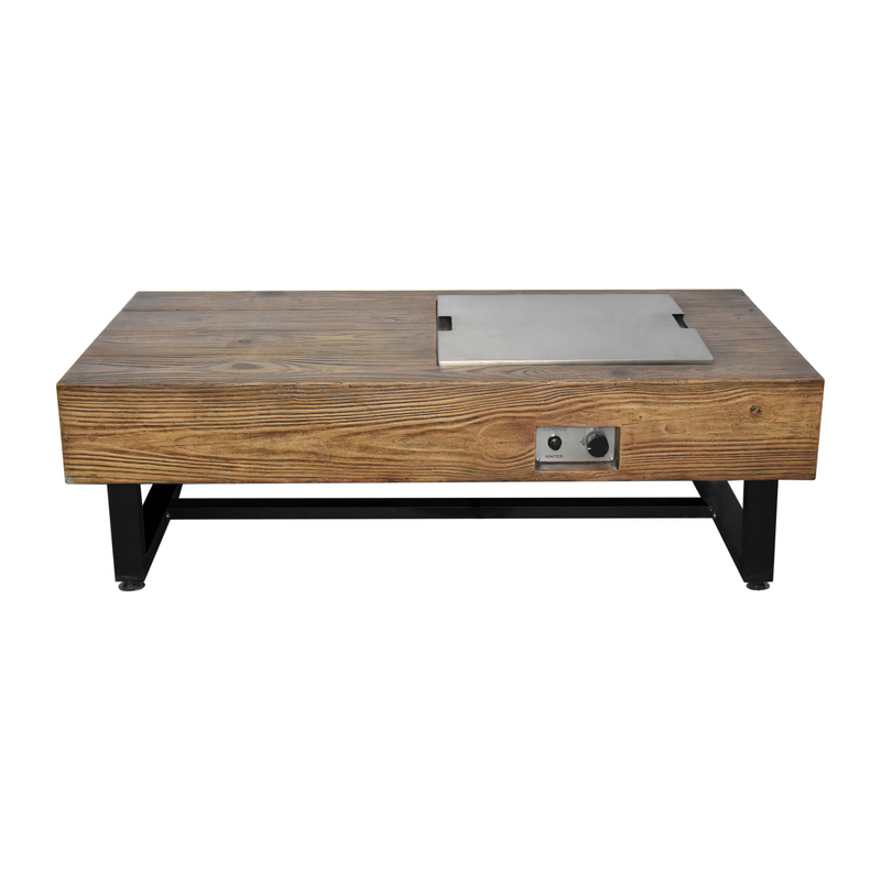 elementi 20.7" square stainless steel outdoor fire pit lid accessories protection OFG103-SS