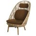 cane line hive highback chair Natural, large round tube Cane-line Weave w/teak with Umber brown, Cane-line Rise cushion