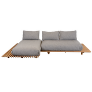 sticks platform sofa w/ chaise lounge Teak Light brown Cane-line Rise cushion