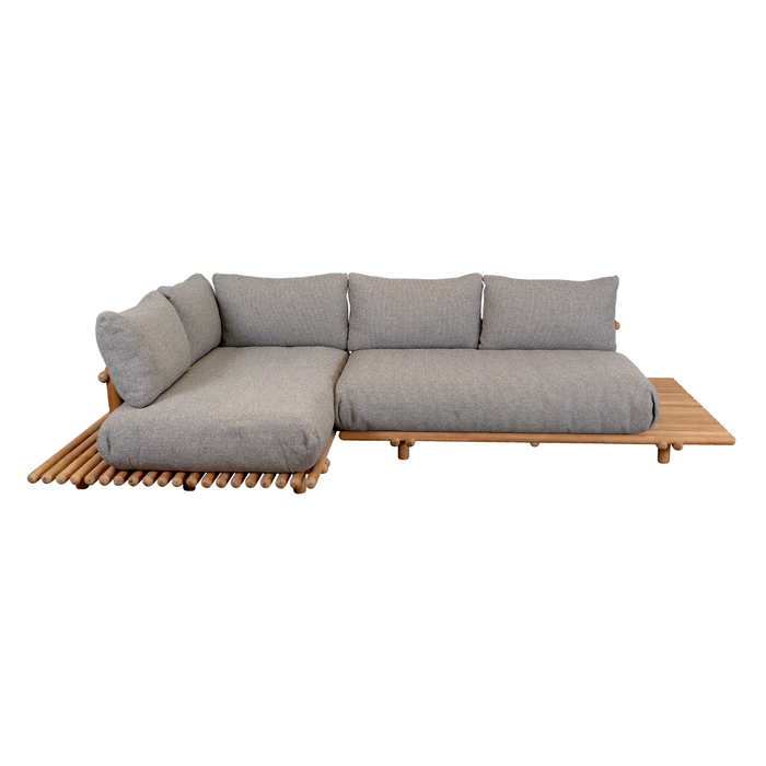 sticks platform corner sofa Teak Light brown Cane-line Rise cushion