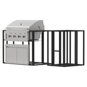 videl usa grill signature collection 1 in stainless steel with support